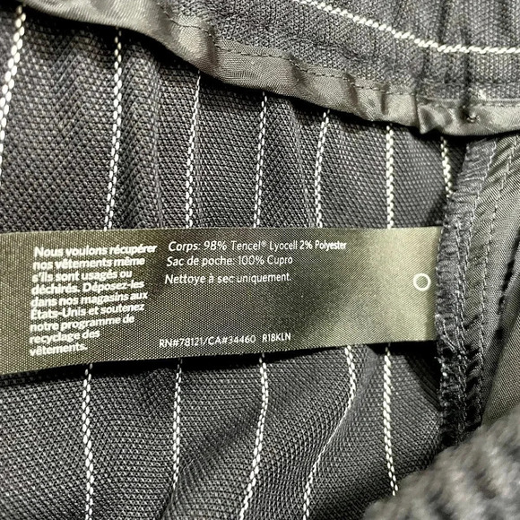 Eileen Fisher Woven Tencel Striped Wide Leg Pants - Picture 4 of 5